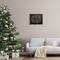 Stupell Industries Merry & Bright Poinsettia Wreath Framed Floater Canvas Wall Art